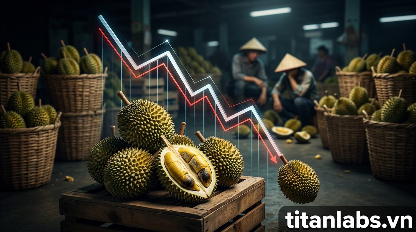 Giá sầu riêng Ri6 xuống thấp kỷ lục tại thị trường