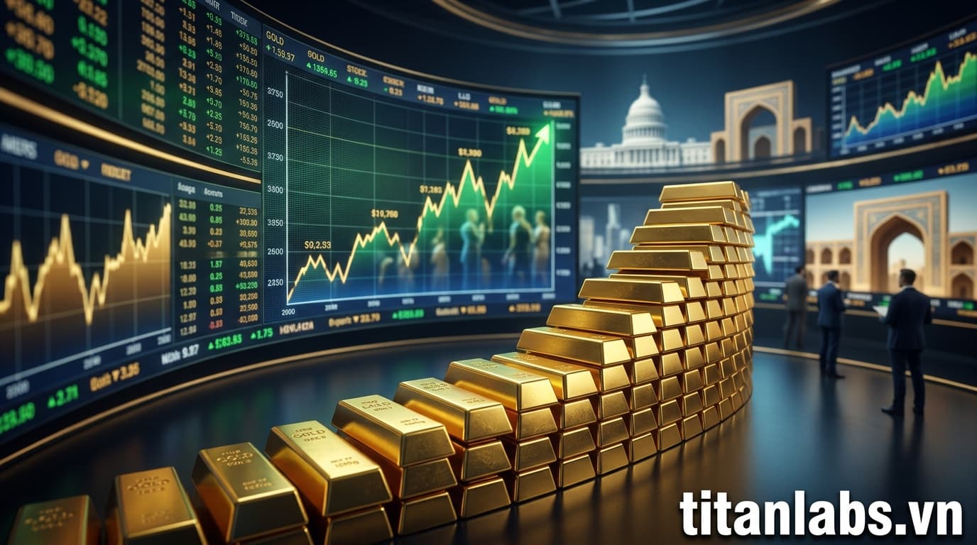 Giá vàng tăng vọt nhờ kỳ vọng hòa đàm Mỹ - Iran