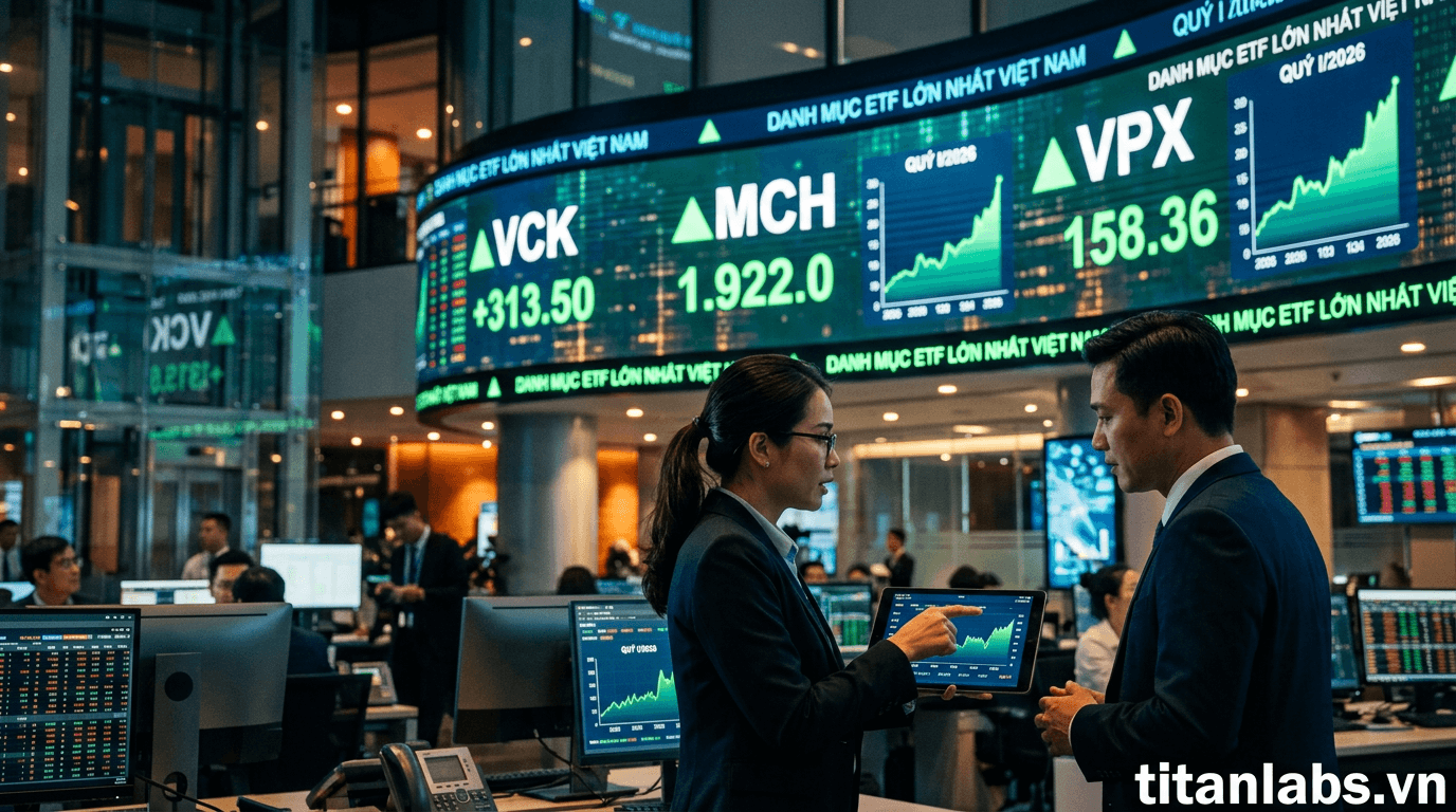 VCK, MCH, VPX lọt danh mục ETF lớn nhất Việt Nam quý I/2026