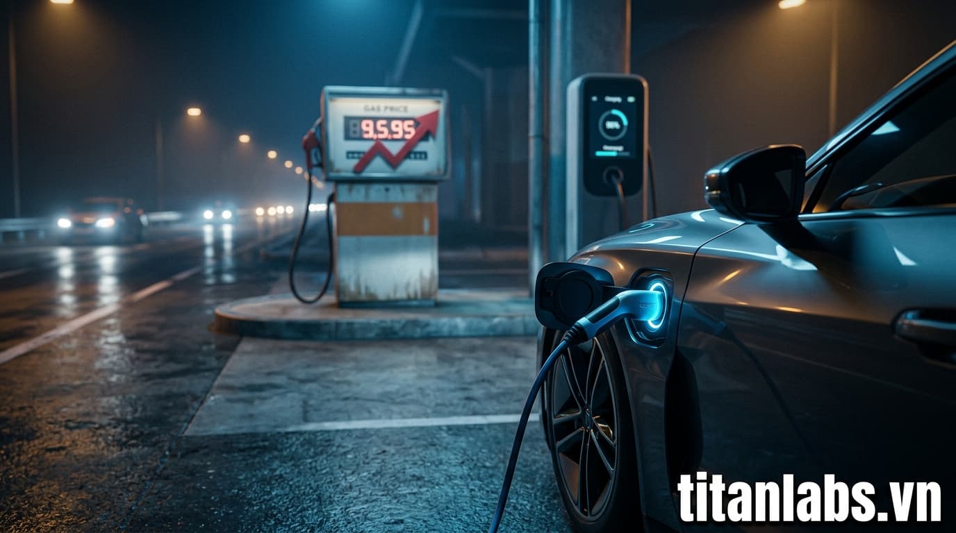 Giá xăng tăng thúc đẩy nhu cầu xe điện toàn cầu