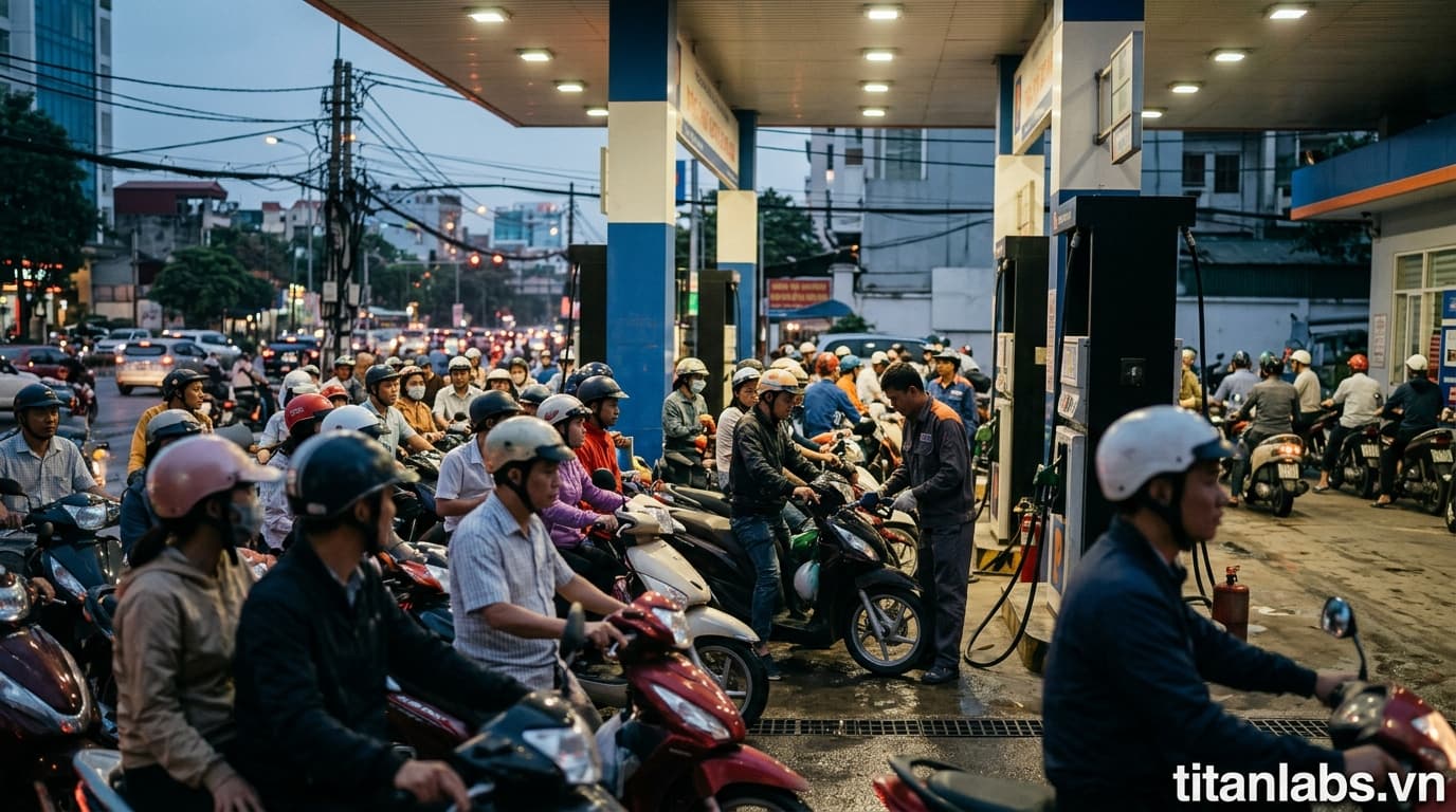 Giá xăng vượt 28.000 đồng/lít, dầu thô hạ nhiệt