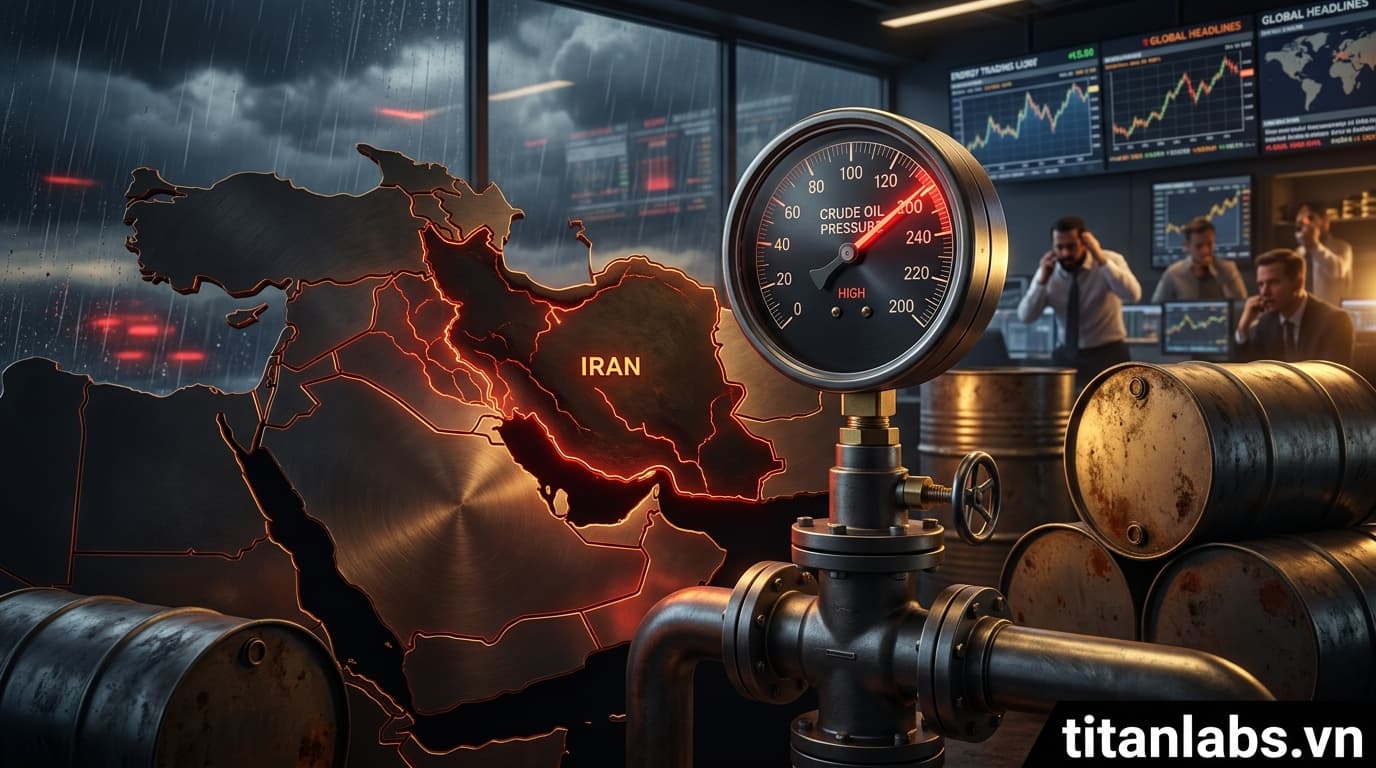 Giá dầu neo gần đỉnh 2022 do căng thẳng Iran
