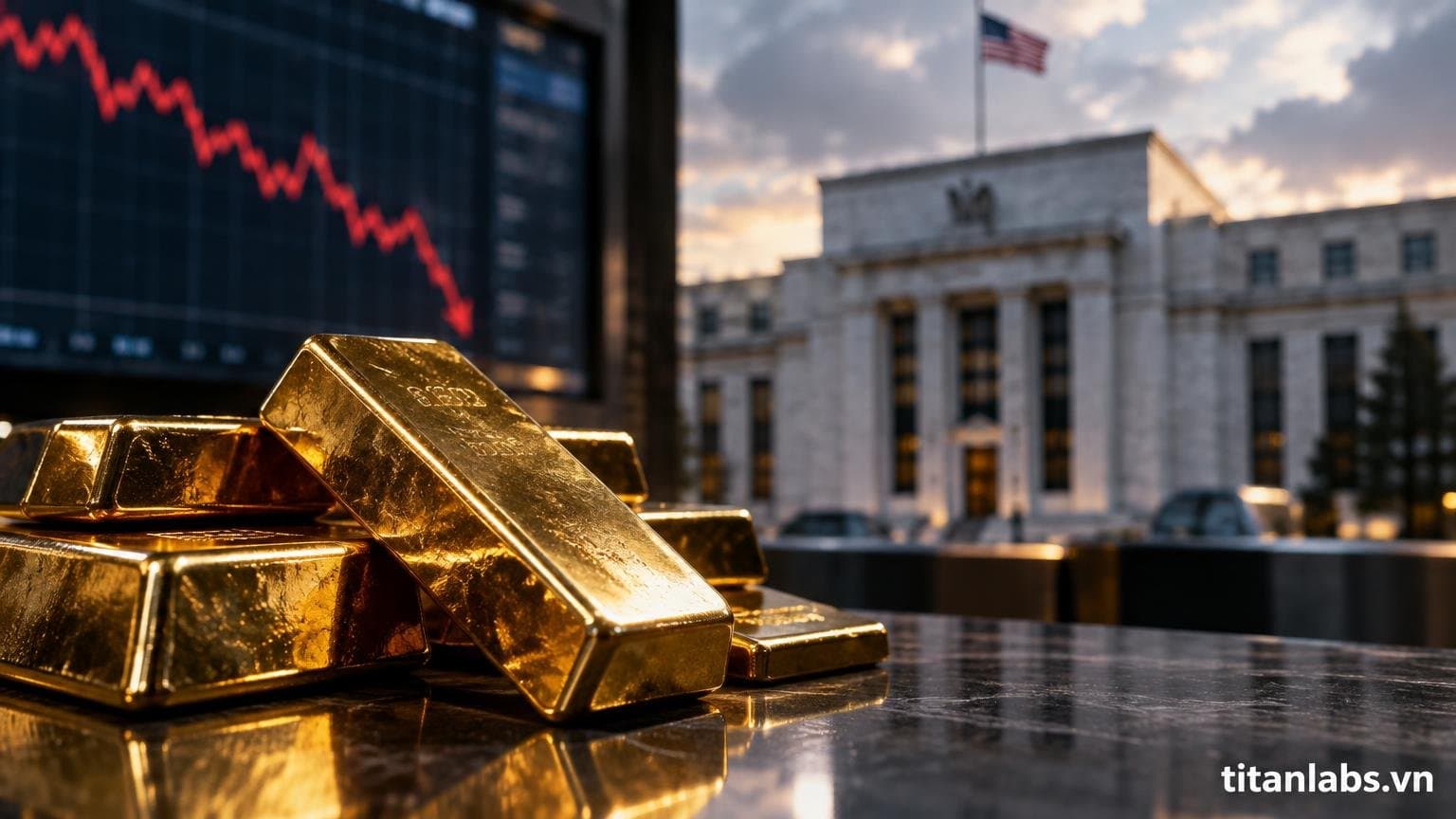 Giá vàng thế giới giảm về mốc 4.126 USD/oz