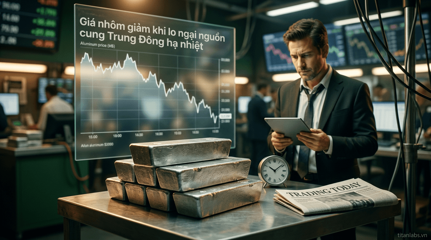 Giá nhôm giảm khi lo ngại nguồn cung Trung Đông hạ nhiệt