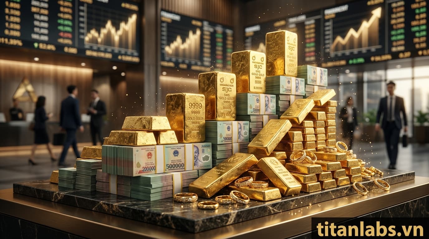 Giá vàng miếng, vàng nhẫn tăng 4-5 triệu đồng/lượng sau 1 tuần